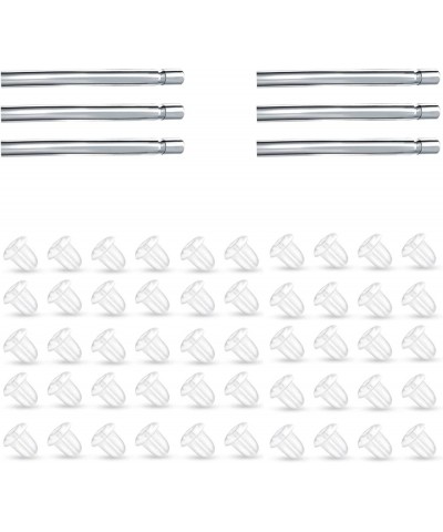 6pcs 20G Pure Titanium Earring Posts Pins with 50pcs Silicone Earring Backs Hypoallergenic Nickel Free Piercing Earrings Find...