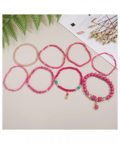 Summer Boho Bracelets Colorful Beads Bracelet Stackable Bracelet Beach Bracelets Party Favors for Teens Cute Summer Essential...