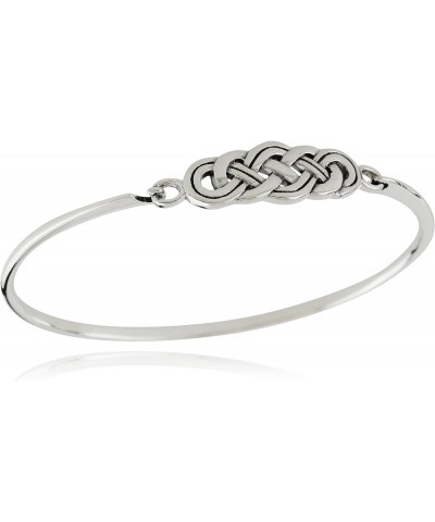 925 Sterling Silver Irish Claddagh Celtic Knot Bangle Bracelet Celtic Knot 3 $34.30 Bracelets