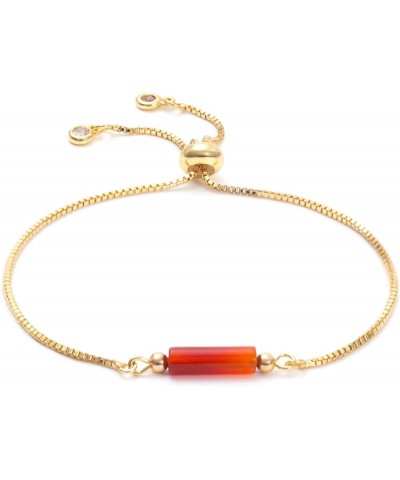 Raw Carnelian Bracelet, Adjustable Bracelet, Crystal, Gold Adjustable Bracelet Carnelian-L $8.84 Bracelets