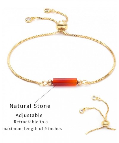 Raw Carnelian Bracelet, Adjustable Bracelet, Crystal, Gold Adjustable Bracelet Carnelian-L $8.84 Bracelets