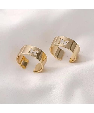 Rings for Teen Girls Silver Adjustable Simple Arrow Knot Vsco Wave Rings Set for Women Girls RI08-Gold $6.71 Rings