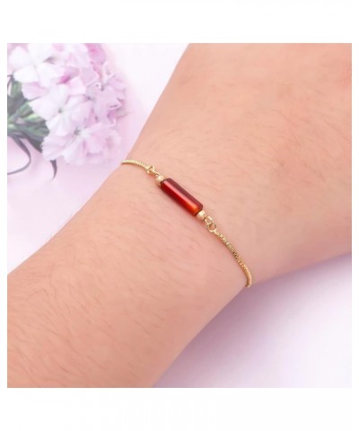 Raw Carnelian Bracelet, Adjustable Bracelet, Crystal, Gold Adjustable Bracelet Carnelian-L $8.84 Bracelets