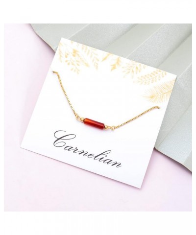 Raw Carnelian Bracelet, Adjustable Bracelet, Crystal, Gold Adjustable Bracelet Carnelian-L $8.84 Bracelets