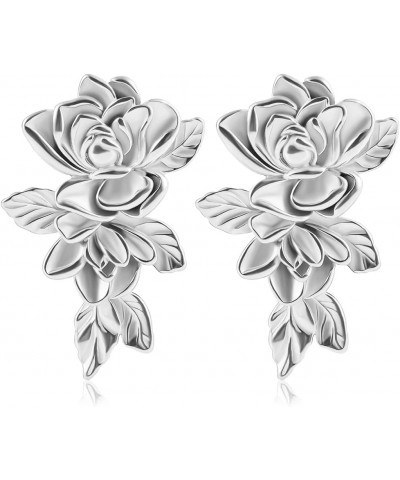 2PCS Flower Ear Weights Hangers 316 Stainless Steel Ear Gauges Hypoallergenic Earrings Stretchers Expanders Tunnels Plugs 0g ...