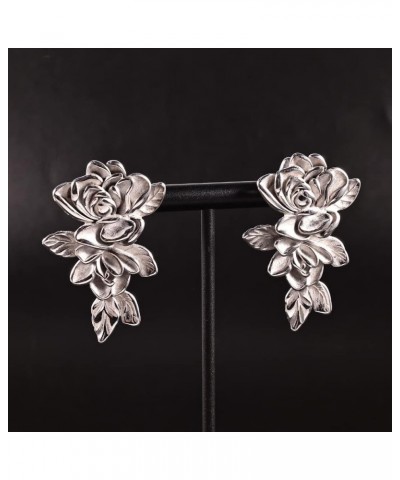 2PCS Flower Ear Weights Hangers 316 Stainless Steel Ear Gauges Hypoallergenic Earrings Stretchers Expanders Tunnels Plugs 0g ...