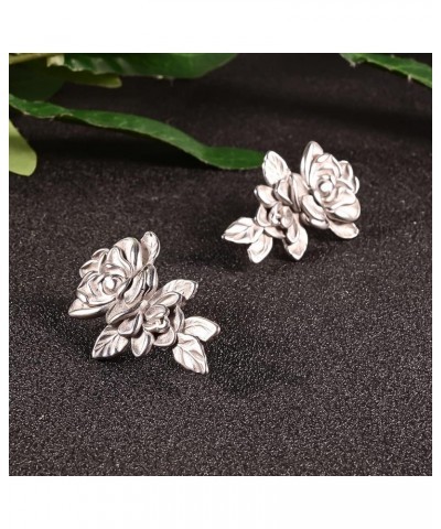 2PCS Flower Ear Weights Hangers 316 Stainless Steel Ear Gauges Hypoallergenic Earrings Stretchers Expanders Tunnels Plugs 0g ...