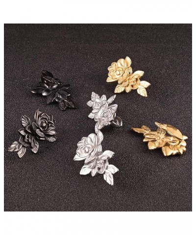 2PCS Flower Ear Weights Hangers 316 Stainless Steel Ear Gauges Hypoallergenic Earrings Stretchers Expanders Tunnels Plugs 0g ...