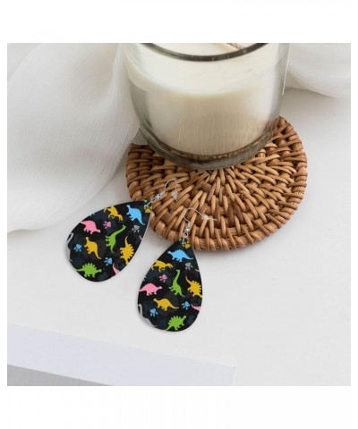 Faux Leather Teardrop Earrings For Teen Girls Women Drop Dangle Earrings Gift Black 2 $6.53 Earrings