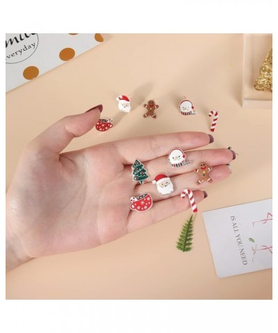 Christmas Earrings Bulk for Women Christmas Stud Earrings Set Christmas Tree Santa Claus Candy Snowman Sonwflake Wreath Bow E...