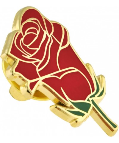 Flower Trendy Enamel Lapel Pin 5 Pack Red Rose $17.64 Others