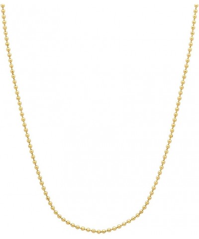 1mm-6mm 14k Yellow Gold Plated Ball Military Chain Necklace or Bracelet 30.0 Inches 1mm Necklace $15.51 Bracelets