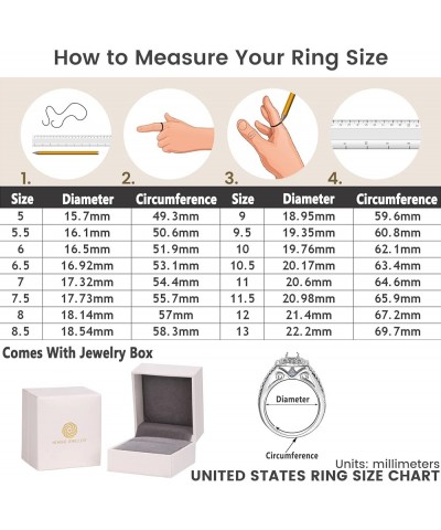 Wedding Ring Sets for Him and Her AAAAA Cz Promise Rings for Couples Women Mens Band Pear Shape Size 5-13 Men's Size 11 & Wom...