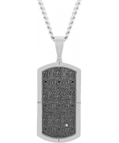 Men's Dog Tag Pendants Stainless Steel Diamond Accents Choice of colors and designs Silver Diamond Accented $26.46 Necklaces