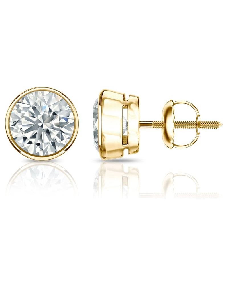 14k Gold Bezel-set Round Diamond Stud Earrings (1/4-2cttw, H-I, I1-I2) Screw-backs Yellow Gold 0.3 carats $186.48 Earrings