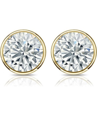 14k Gold Bezel-set Round Diamond Stud Earrings (1/4-2cttw, H-I, I1-I2) Screw-backs Yellow Gold 0.3 carats $186.48 Earrings