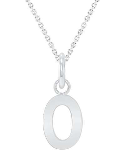 Solid 10k White Gold Personalized Mini Initial Letter A-Z Pendant Necklace 16.0 Inches O $38.95 Necklaces