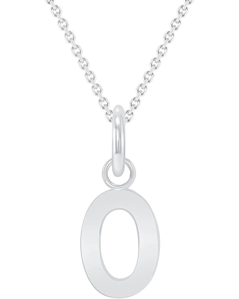 Solid 10k White Gold Personalized Mini Initial Letter A-Z Pendant Necklace 16.0 Inches O $38.95 Necklaces