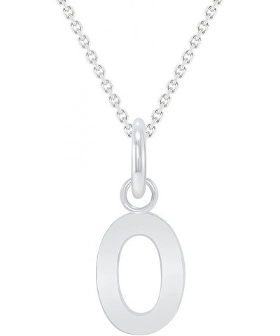 Solid 10k White Gold Personalized Mini Initial Letter A-Z Pendant Necklace 16.0 Inches O $38.95 Necklaces