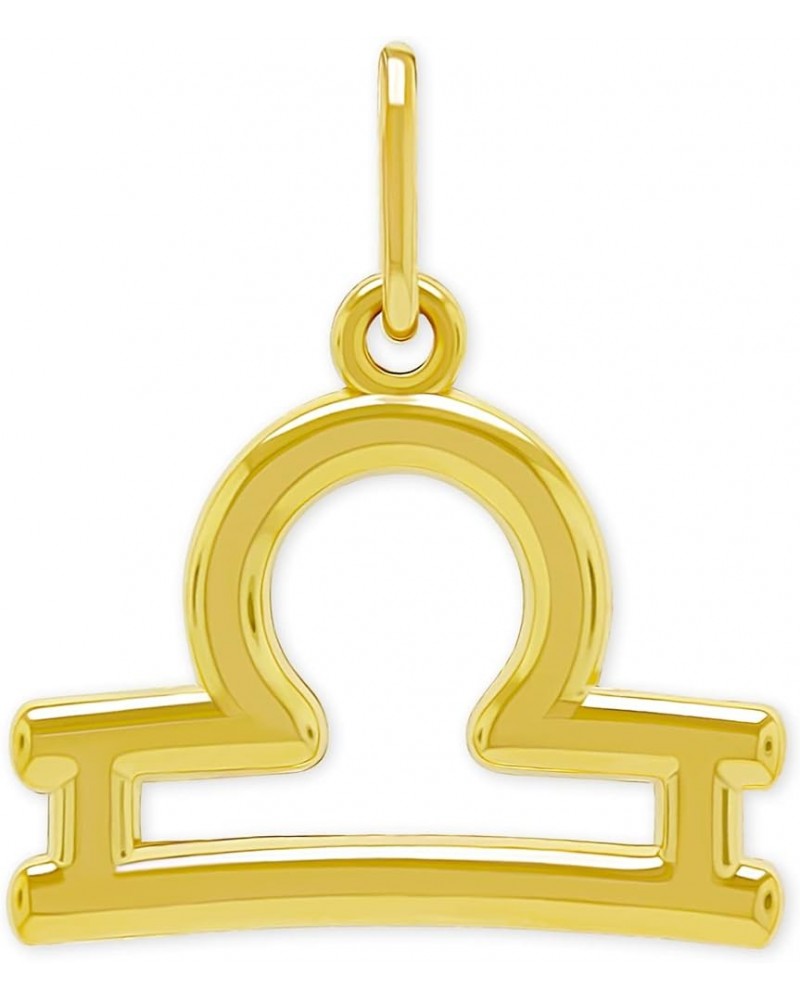 Gold Zodiac Astrology Sign Charm Pendant - 10 Karat Gold - Zodiac Horoscope Pendant Libra $29.47 Necklaces