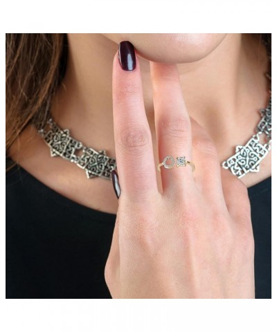 Finger-Rings-for-Women Vintage Bohemian Diamond Letters And Rings Women Promise Rings for Her Jewelry Gifts O $6.22 Rings