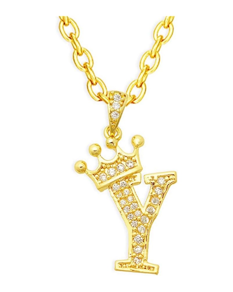 Gold Crown Initial Necklaces for Women Dainty Letter A-Z Pendant Necklace 18K Gold Plated Zirconia Letter Crown Choker Neckla...