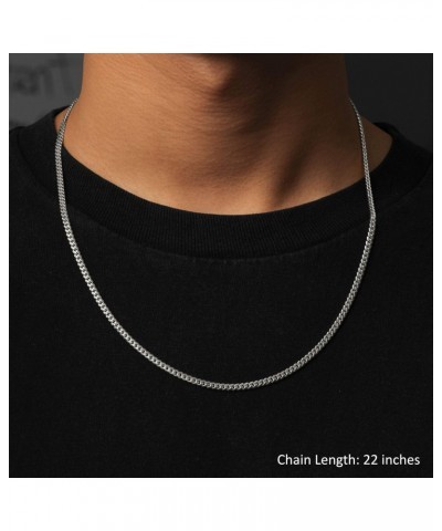 10k White Gold 4mm Solid Miami Cuban Link Chain Necklace with Secure Box Lock (Available 16" - 30") $520.35 Necklaces