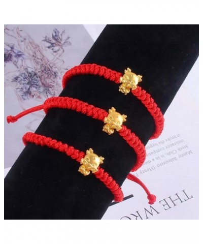 2024 New Year Lucky Dragon Braided Bracelet Chinese Sign Animal Charm Bracelet Adjustable Lucky Red String Bracelet for Women...