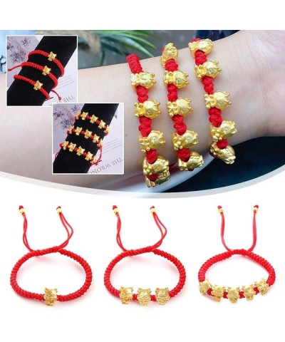 2024 New Year Lucky Dragon Braided Bracelet Chinese Sign Animal Charm Bracelet Adjustable Lucky Red String Bracelet for Women...