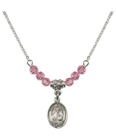 October Birth Month Bead Necklace with Catholic Patron Saint Petite Charm, 18 Inch Saint Albert the Great $44.05 Necklaces