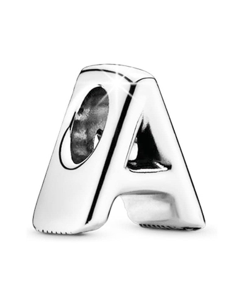 Initial Charms Fits Pandora Bracelet S925 Sterling Silver Letter Charms for Bracelets Alphabet A-Z Letters Bead Bracelet for ...