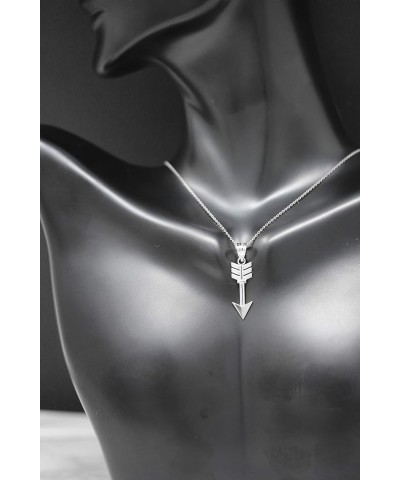 10k Indian Arrowhead Arrow Charm Pendant Necklace 22.0 Inches White Gold $50.69 Necklaces