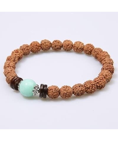 Handmade Rudraksha Seeds Buddha Yoga Bracelet Bohemia Beaded Meditation Wrist Tibetan Bracelet Japa Prayer Mala Stretch Charm...