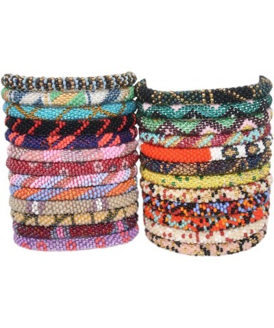 Wholesale 5 dozen (60 pieces) Crochet Glass Seed Bead Bracelet Nepal Bracelet $57.84 Bracelets