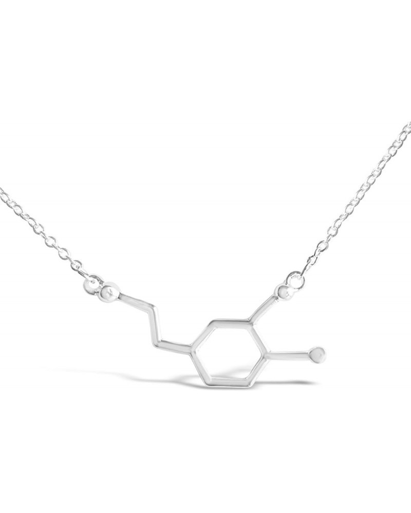 Dopamine Molecule Necklace For A Good Start Of The New Year, Ideal For Chemistry Gifts, Biology Gifts, Psychology Gifts In Sc...