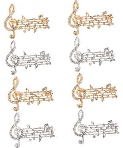 4 Pcs Musical Note Brooch Metal Trim Kid Gifts Guitar Gifts Womens Gift Childrens Gifts Lady Gifts Festival Brooches for Wome...