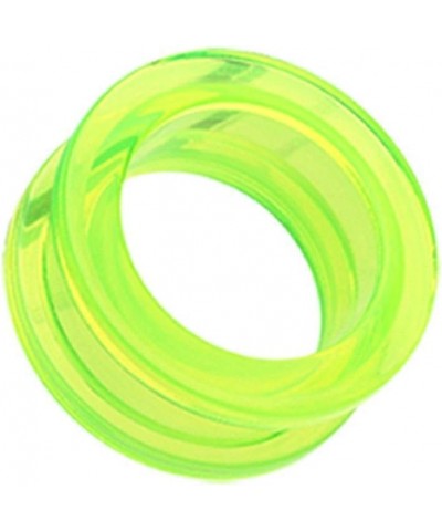 Basic Acrylic Screw-Fit Ear Gauge Tunnel Plug 0 GA (8mm), Green $9.35 Body Jewelry