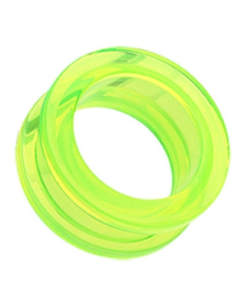 Basic Acrylic Screw-Fit Ear Gauge Tunnel Plug 0 GA (8mm), Green $9.35 Body Jewelry