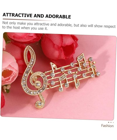 4 Pcs Musical Note Brooch Metal Trim Kid Gifts Guitar Gifts Womens Gift Childrens Gifts Lady Gifts Festival Brooches for Wome...