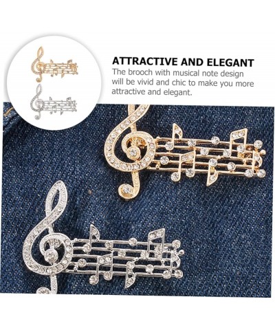 4 Pcs Musical Note Brooch Metal Trim Kid Gifts Guitar Gifts Womens Gift Childrens Gifts Lady Gifts Festival Brooches for Wome...