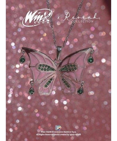 Winx Club® Flora Enchantix Wings Necklace Silver $24.51 Necklaces