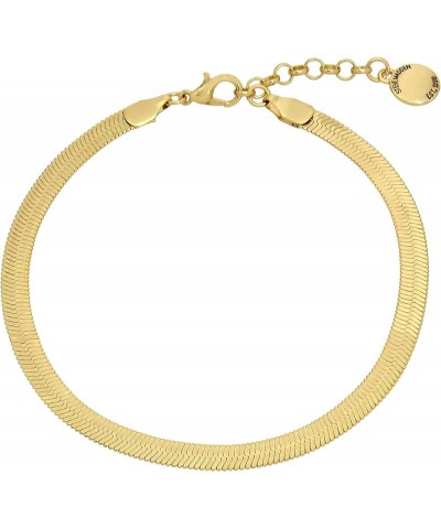 Womens Jewelry Herringbone Chain Anklet Gold One Size $8.84 Anklets