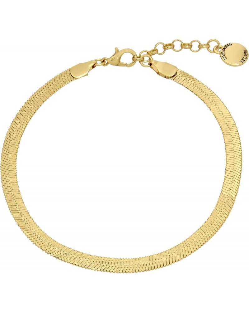 Womens Jewelry Herringbone Chain Anklet Gold One Size $8.84 Anklets