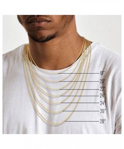 14K Gold Rope Chain Necklace for Men and Women (2mm Width, 16"-30" Length) - Cadenas de Oro Puro de 14K para Hombres y Mujere...