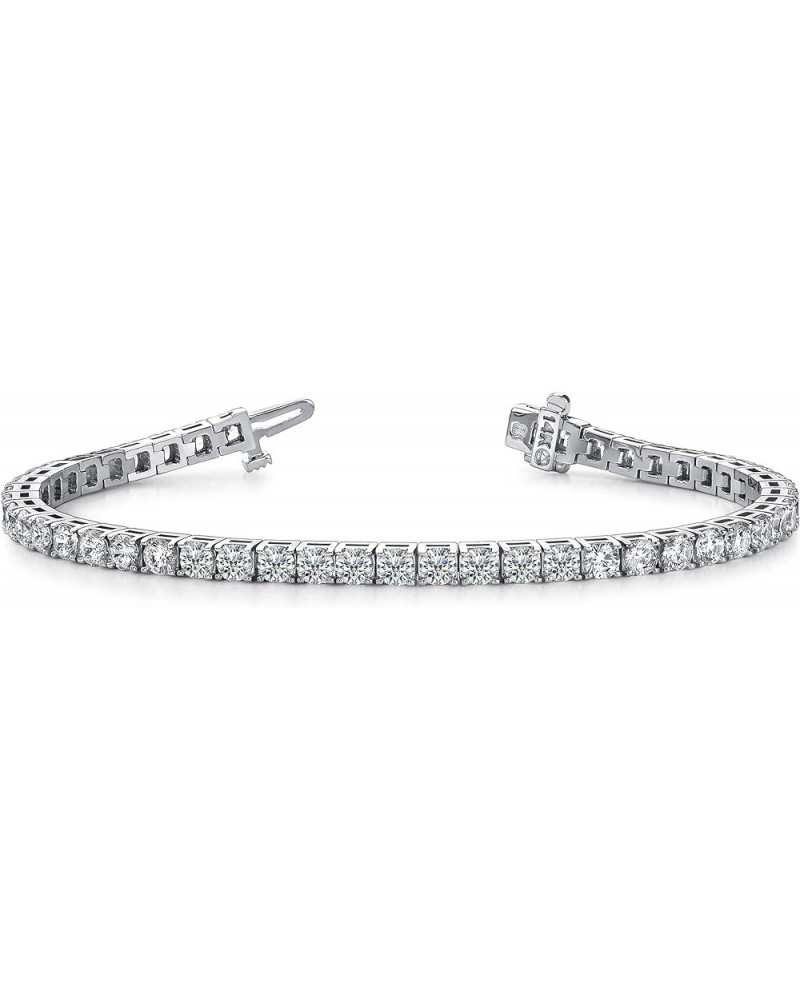 14K White Gold Diamond Tennis Bracelet 4 Prong Value Plus Collection White Gold 4.0 carats $649.10 Bracelets