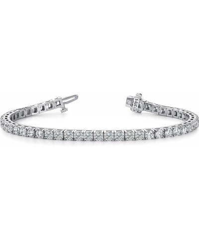 14K White Gold Diamond Tennis Bracelet 4 Prong Value Plus Collection White Gold 4.0 carats $649.10 Bracelets