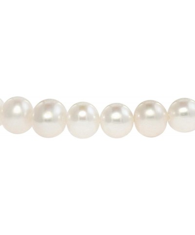 Freshwater Cultured Pearls White, Pink, Peach or Gray 7'' Classic Stretch Strand Pearls Bracelet Jewelry for Women and Girls ...