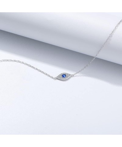 14K Gold Moissanite Evil Eye Bracelet for Women,Dainty Adjustable Sapphire Devil's Eye Charm Bracelet,Fashion Jewelry Gift fo...