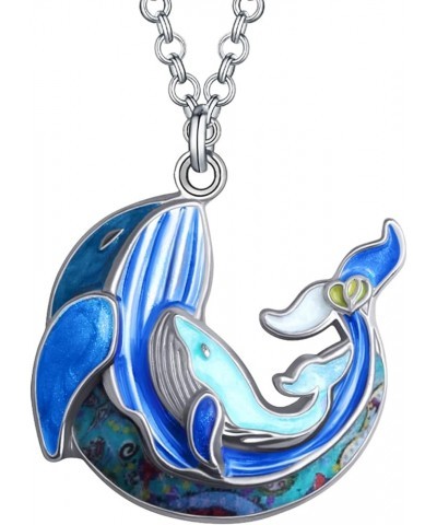 Enamel Tentacle Octopus Necklace Ocean Animals Pendant for Women Girls Charms Ocean Jewelry Gifts Whale C $8.63 Necklaces