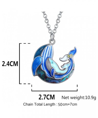 Enamel Tentacle Octopus Necklace Ocean Animals Pendant for Women Girls Charms Ocean Jewelry Gifts Whale C $8.63 Necklaces